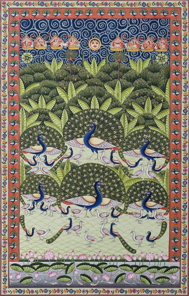 Peacock Raas in Pichwai by Shehzaad Ali Sherani Thumbnail