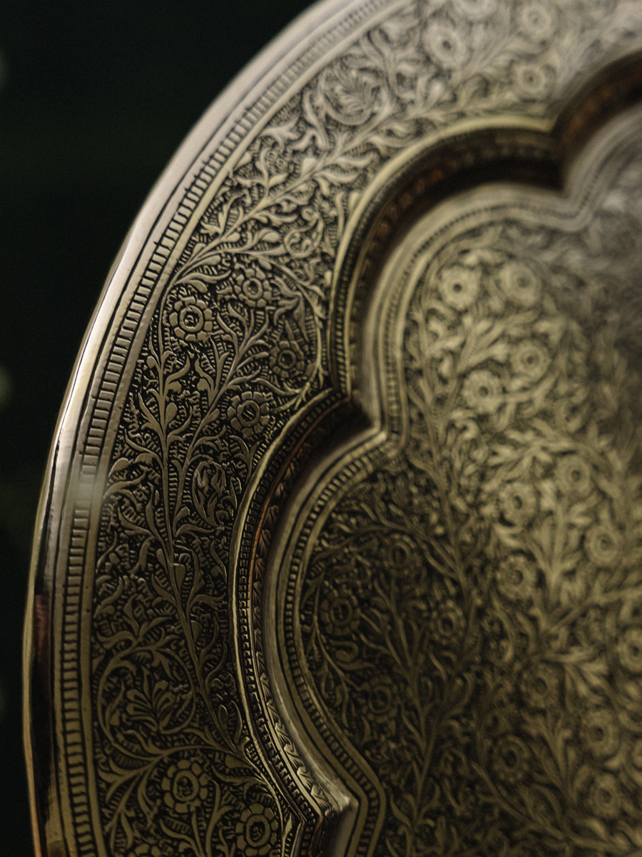 Gleaming Silver of Marodi Brass Plate Thumbnail