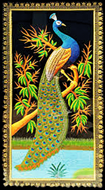 Peacock in Zardozi by Md. Bilal Thumbnail