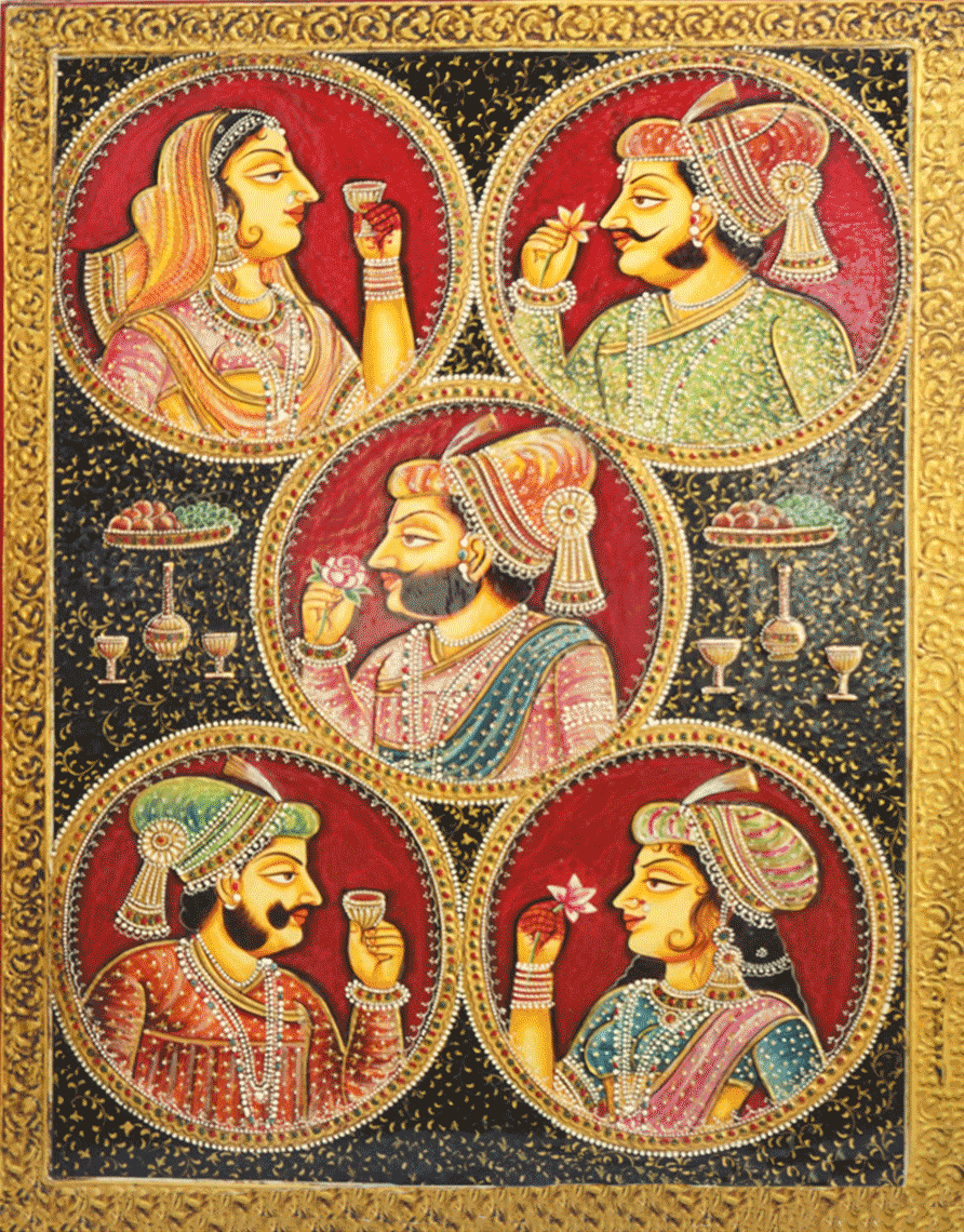 Royals in Usta Miniature by Pankaj Kumar Thumbnail