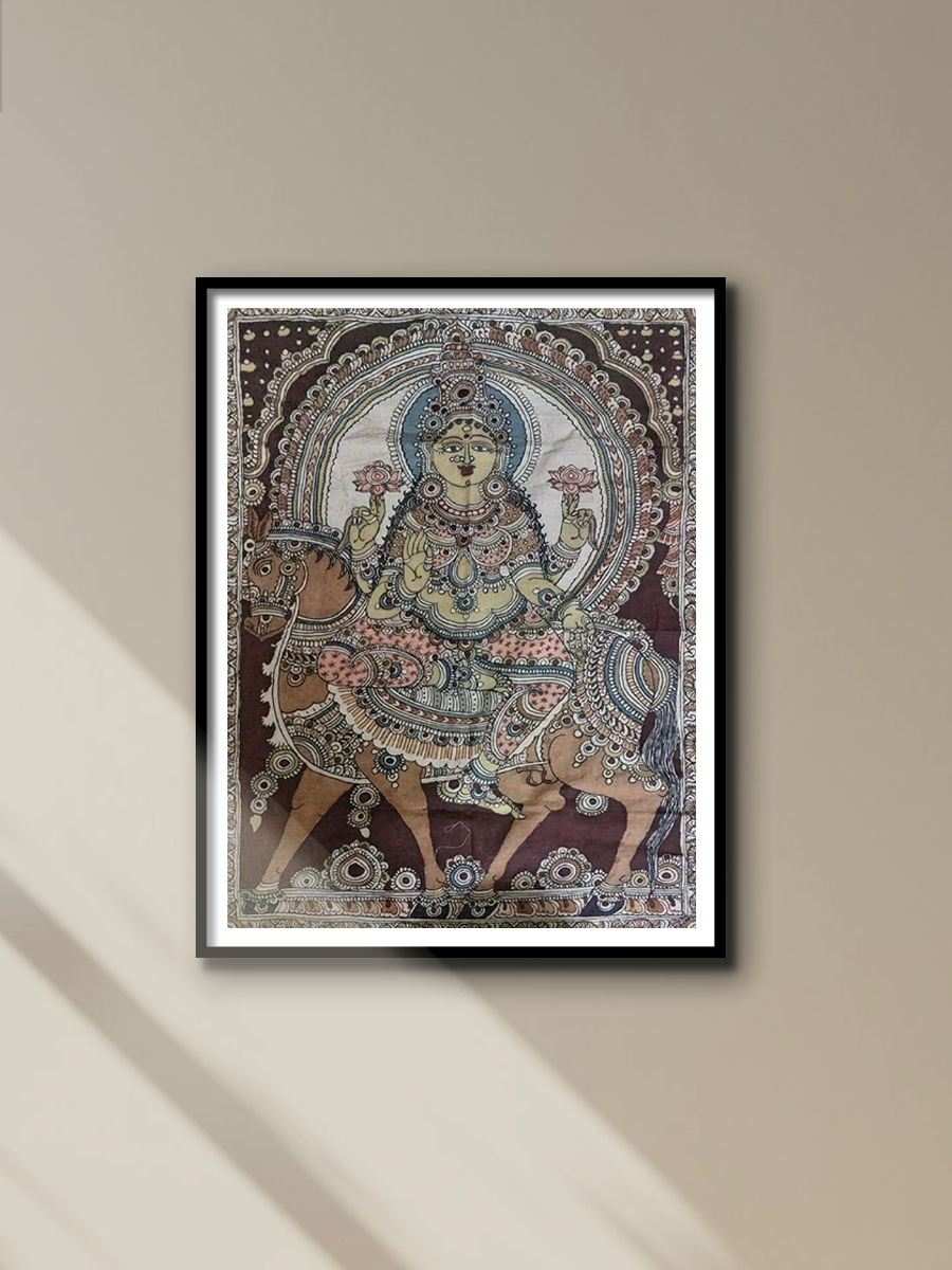 buy Goddess Lakshmi: Kalamkari painting by Sudheer