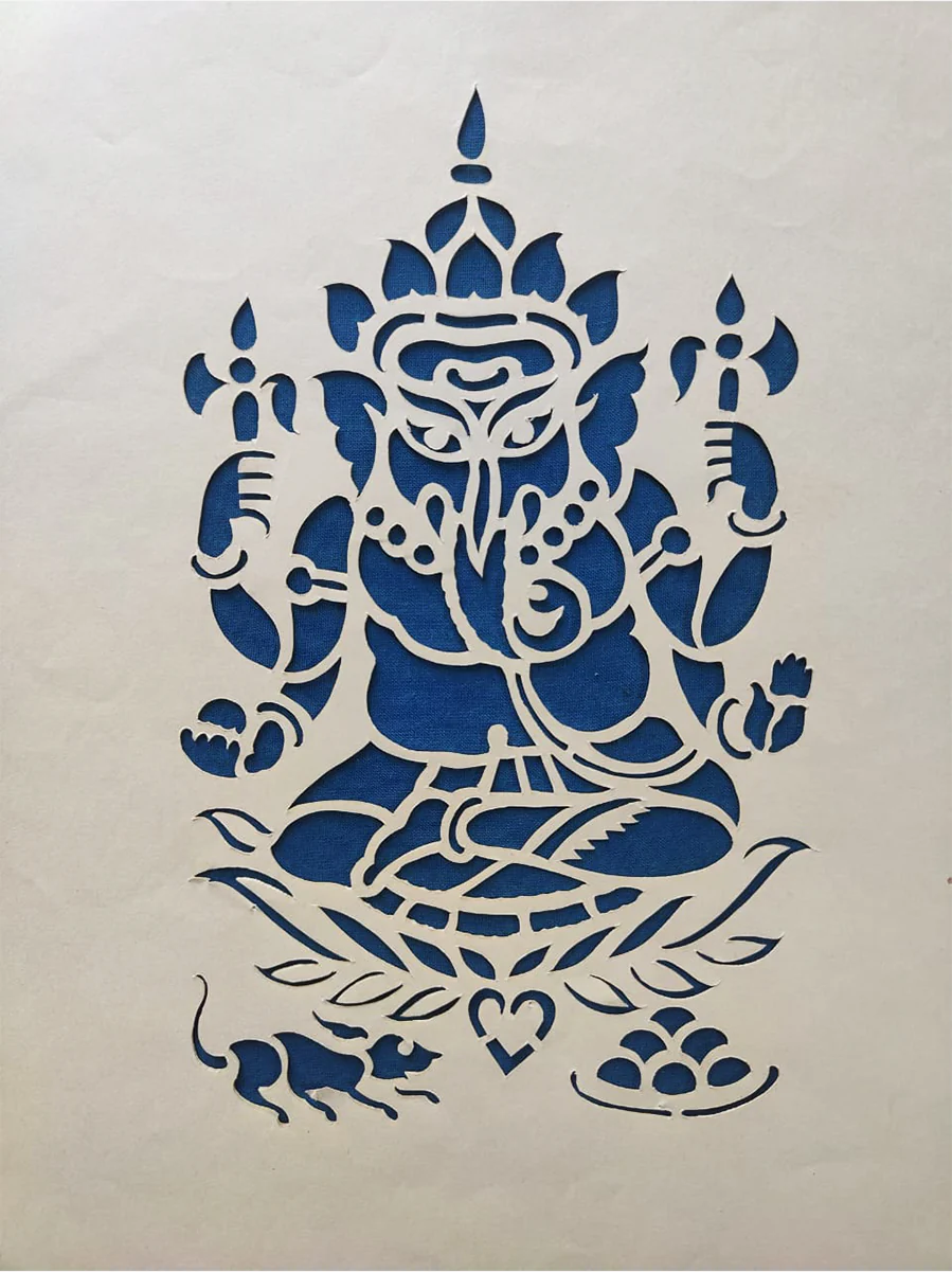 Sculpted Devotion: Lord Ganesha in Ashutosh Verma's Sanjhi Thumbnail