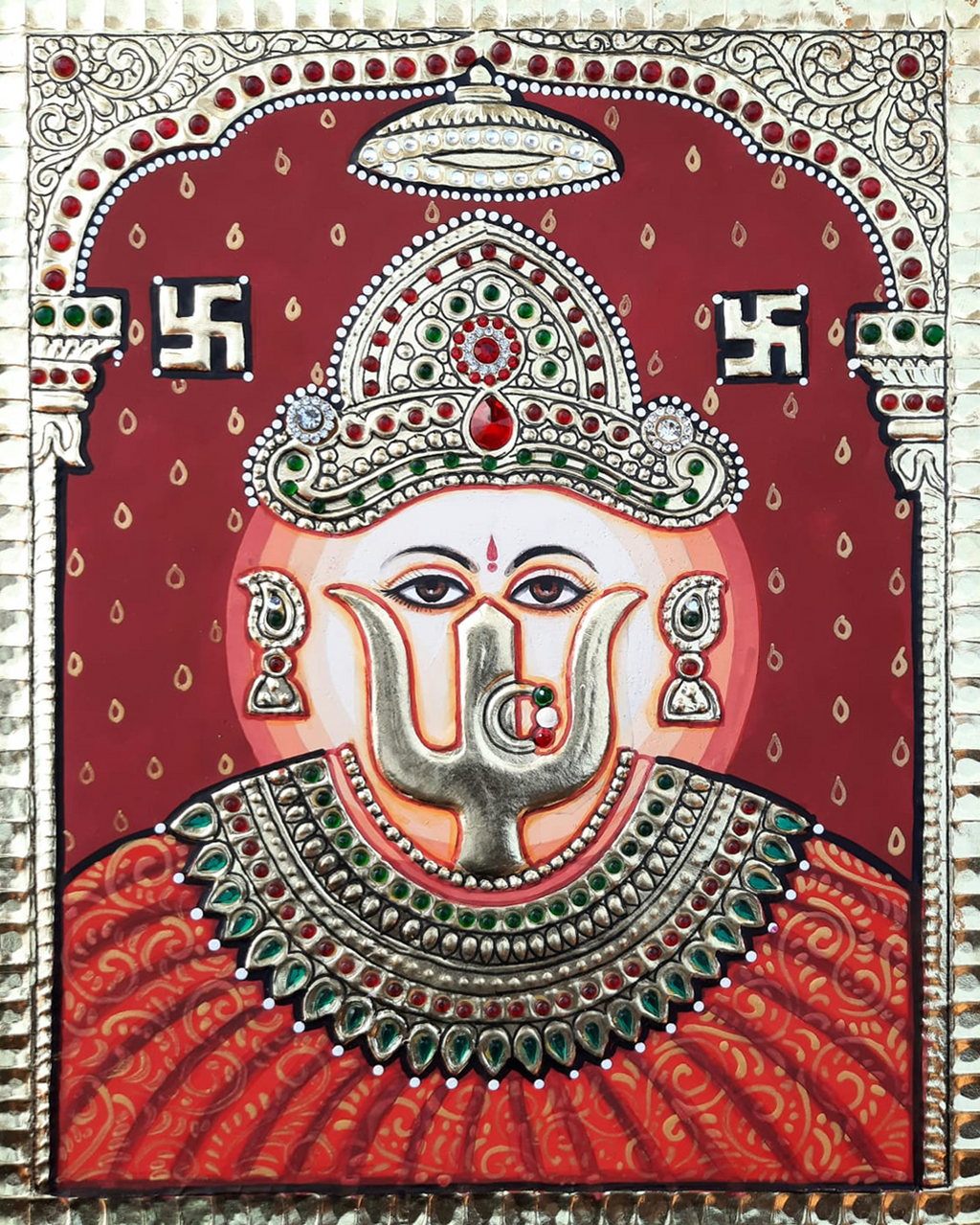 Shakti Tanjore Painting by Sanjay Tandekar Thumbnail