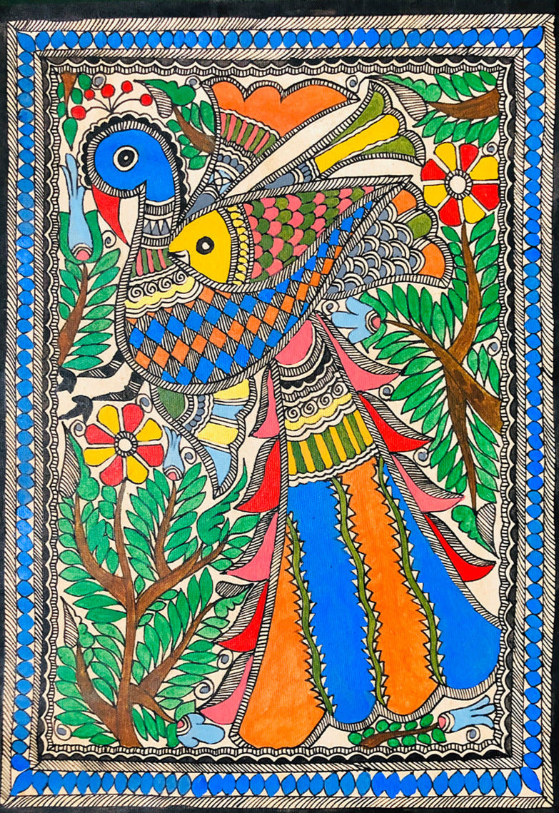 Spiritual Awakening, Madhubani Painting by Ambika Devi Thumbnail
