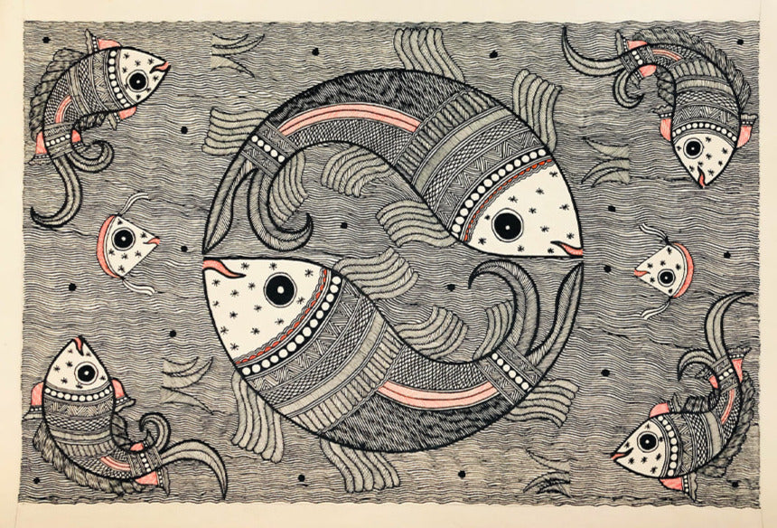 The circle of life , Madhubani by Ambika devi Thumbnail