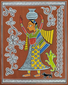 Buy Graceful Tales: A Journey of Woman through the Mandana Tapestrye Mandana Painting by Vidya Devi Soni