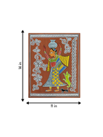 Graceful Tales: A Journey of Woman through the Mandana Tapestrye Mandana Painting by Vidya Devi Soni