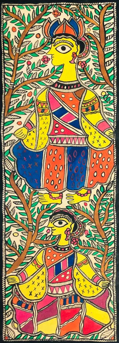 Vibrant Symphony: Harmony of Roots Madhubani by Ambika Devi Thumbnail