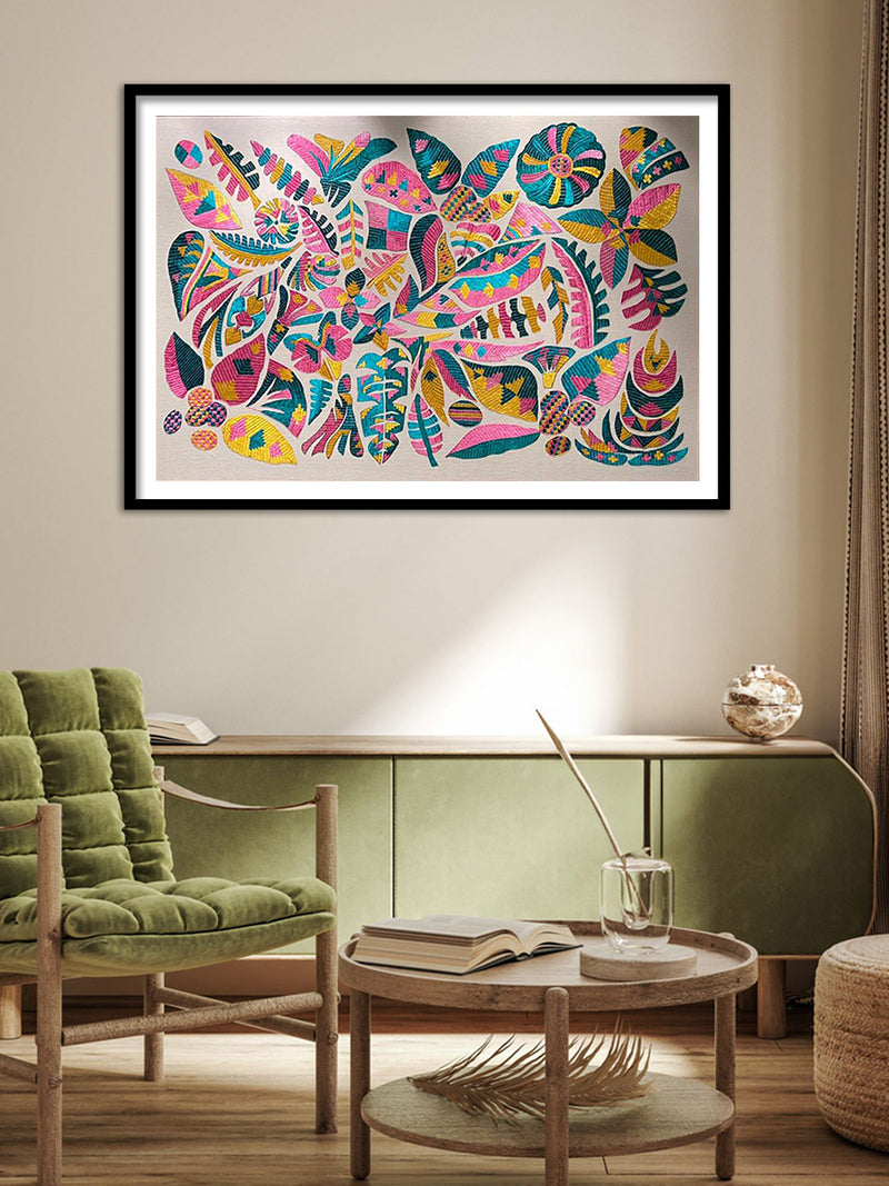 Buy Colorful Phulkari Painting wall Decor