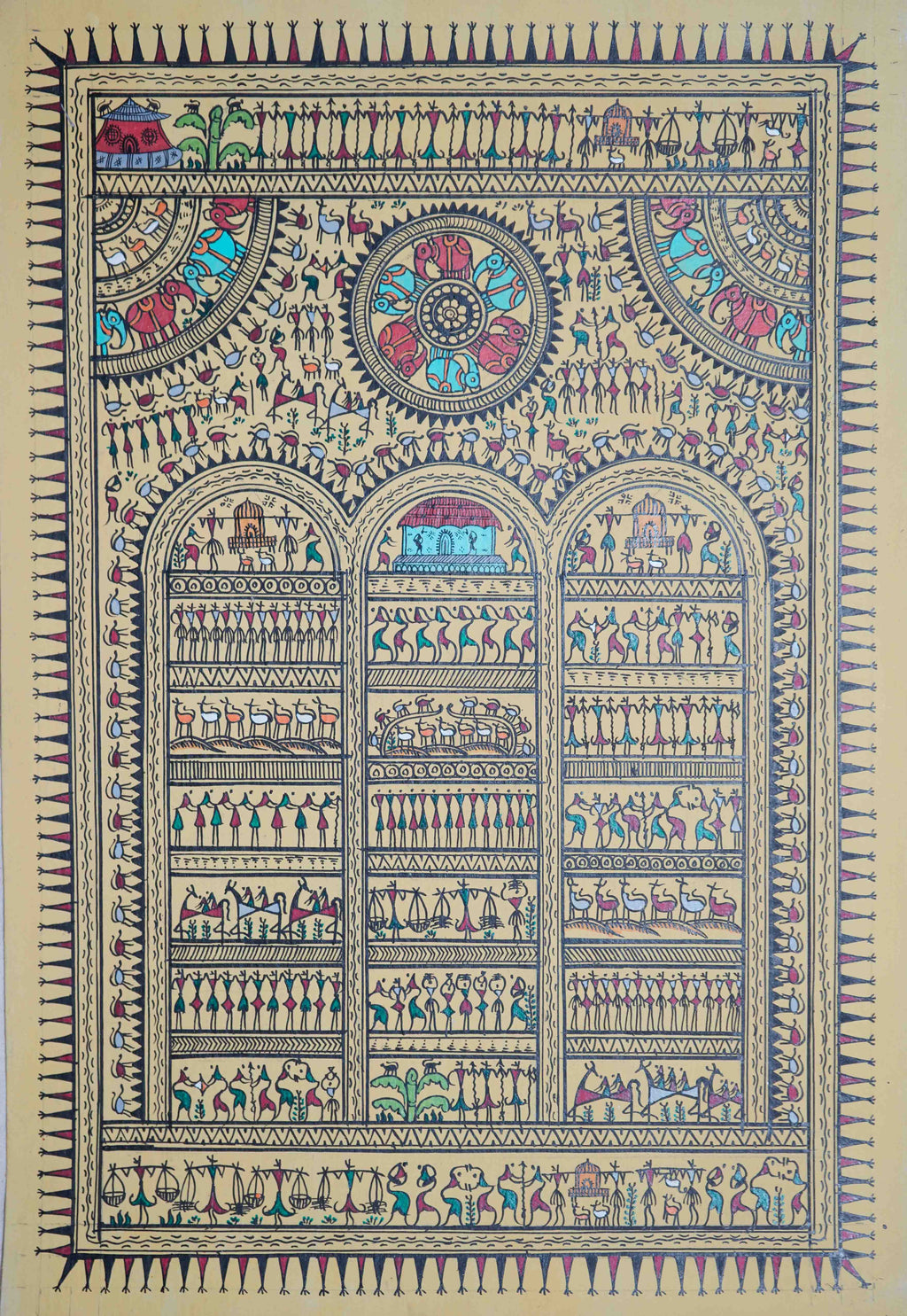 Vibrant Whispers: Exploring the Enchanting Saura Painting by Apindra Swain Thumbnail