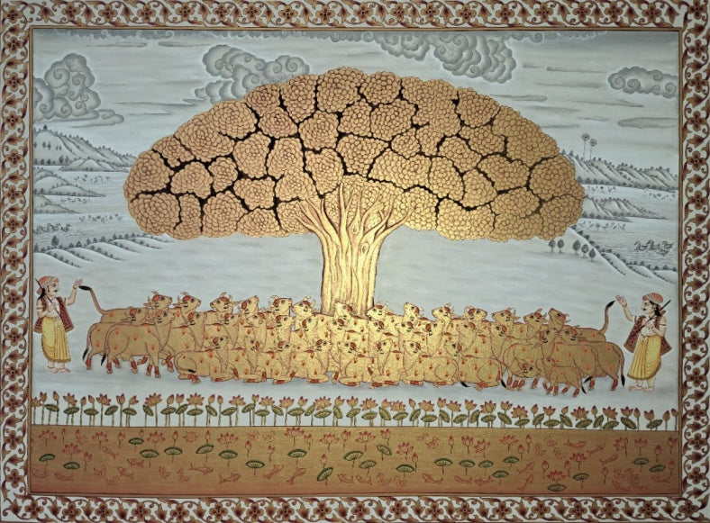 Vrindavan In Pichwai by Shehzaad Ali Sherani Thumbnail