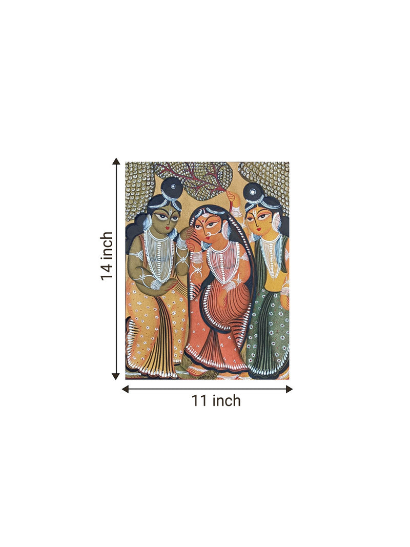 Serene Ramayana (Rama, Sita and Laxman) in Kalighat for sale