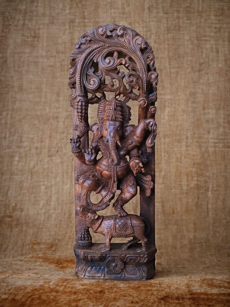 Shop Nritya Ganpati in Wood Carving by K.P. Dharmaian