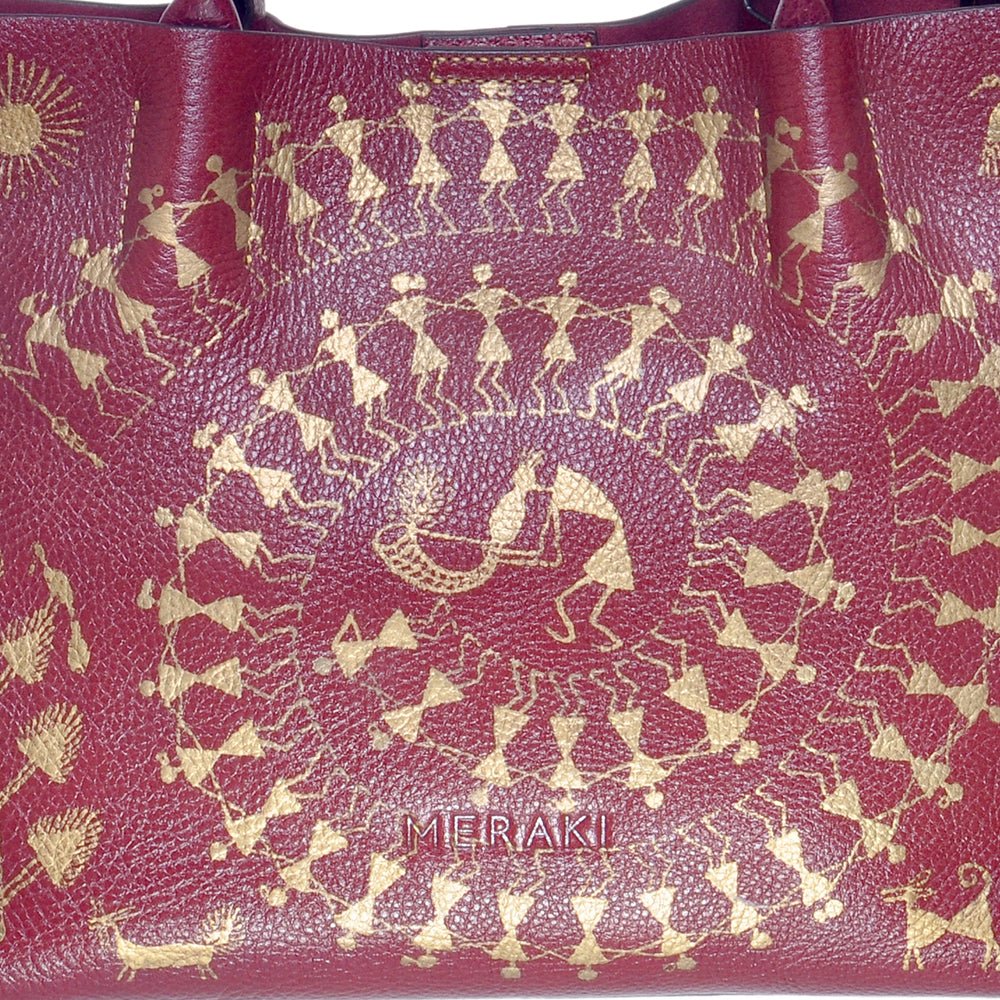 Circle of Life, Maroon Tote Thumbnail