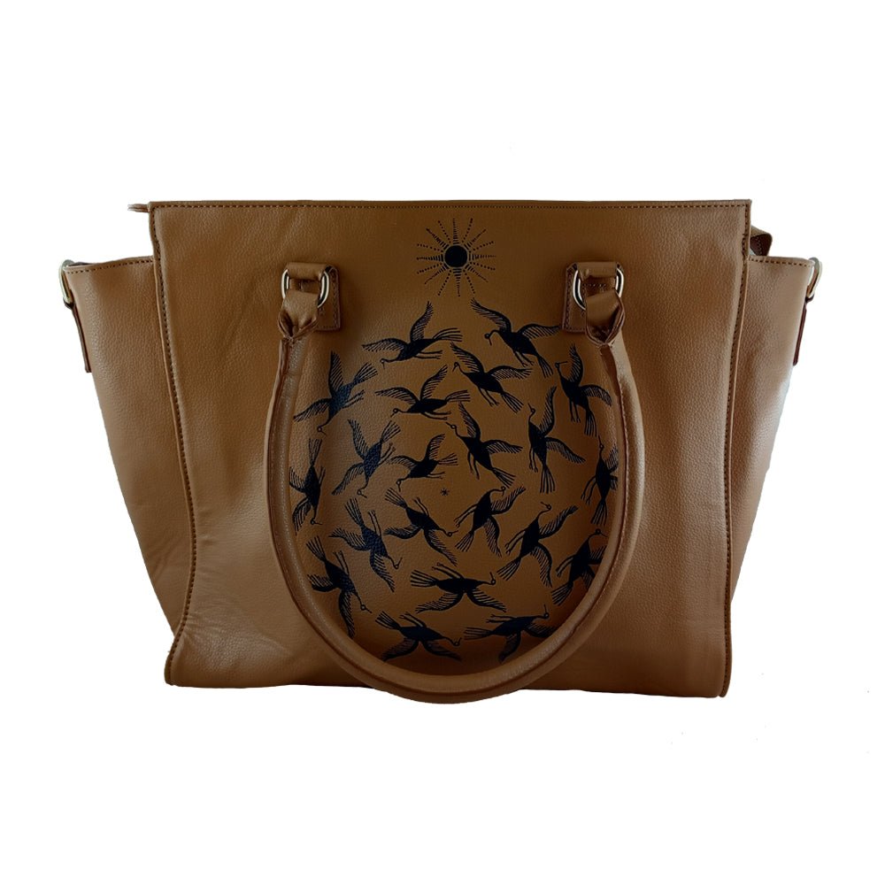 THE BLACK BIRDS, TAN LAPTOP BAG Thumbnail