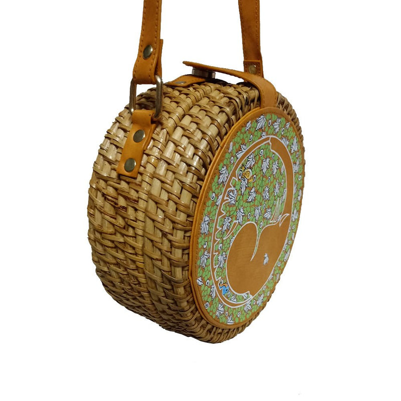 The Elephants Tale, Yellow Round Cane Sling - Main Image