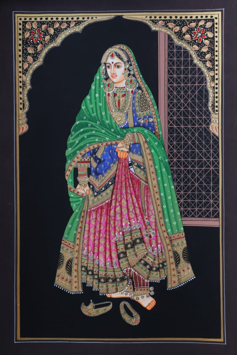 Buy Amritsari Pair : Miniature Painting By Rajendra Sharma ...