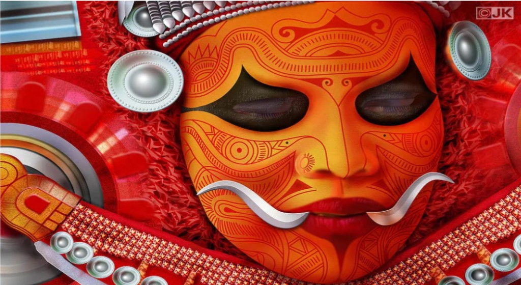 THEYYAM MASK PAINTING
