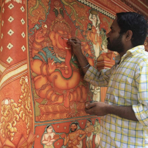 Explore the ArtCan Collection: Authentic Kerala Mural Art by Adarsh Thumbnail