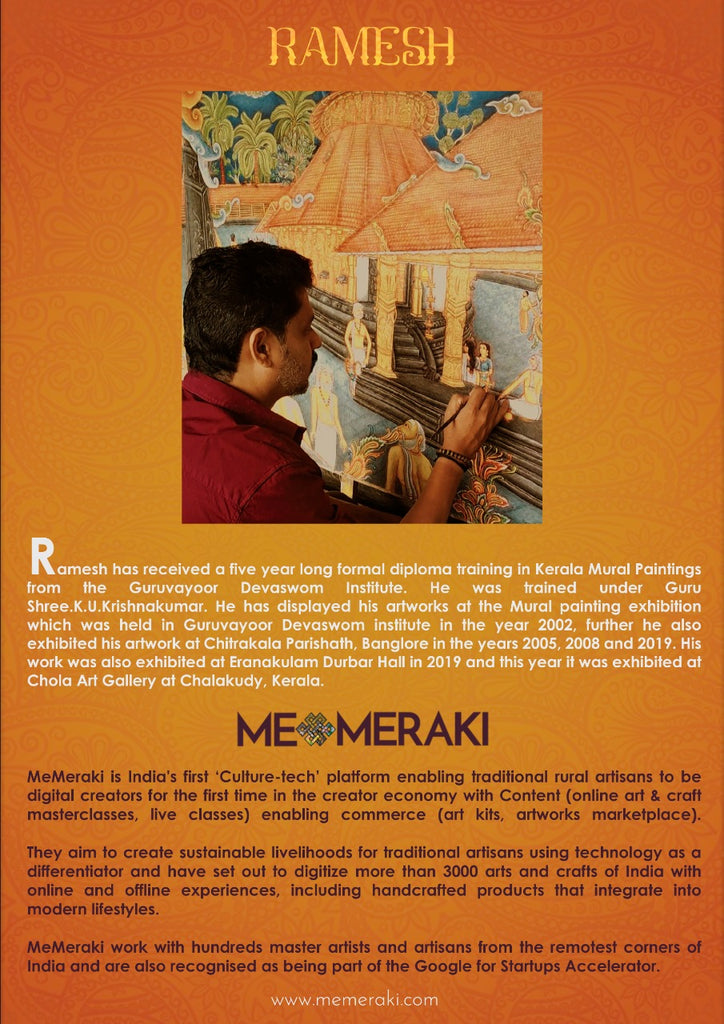 Custom Kerala Murals by Artist Ramesh