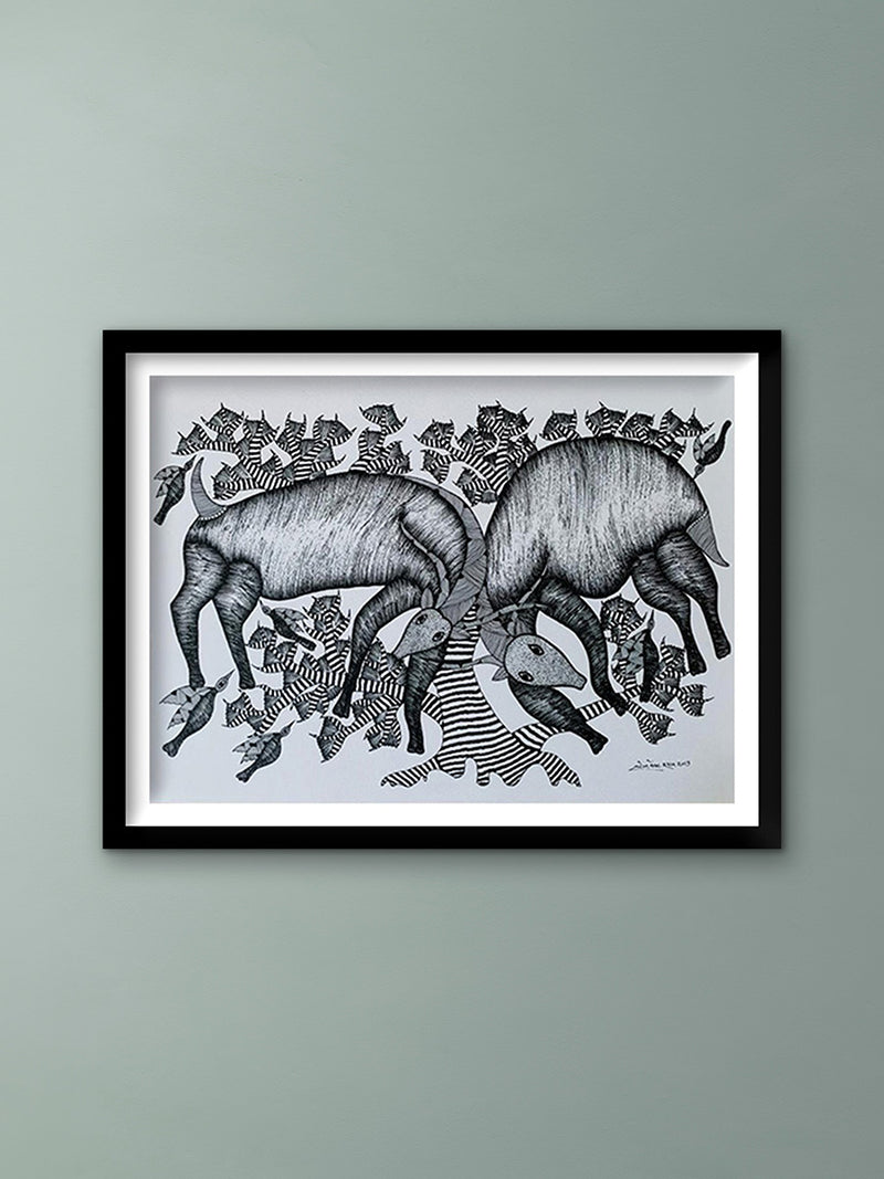 Buy Hiran – Gond Art by Saroj Venkat Shyam