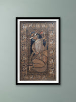 Buy Goddess Saraswati with Veena in Kalighat by Sonali Chitrakar
