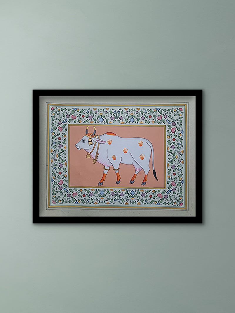 Buy Majestic Cow in Pichwai by Shehzaad Ali Sherani