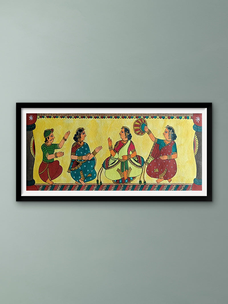 Buy Sita With Her Dassi: Chitrakathi Painting by Chetan Gangavane