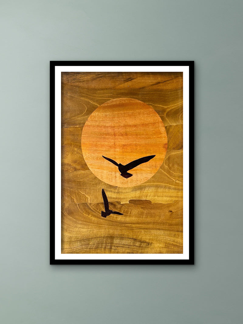 Purchase Sun and the Birds in Wood Inlay by Mohan Kumar