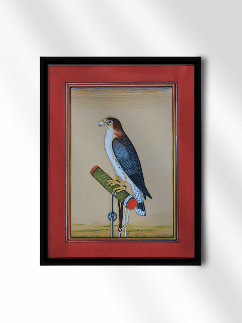 Shop A Vibrant Falcon in Miniature Painting by Mohan Prajapati