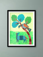 Buy A Tête-à-tête in Nature in Gond by Kailash Pradhan