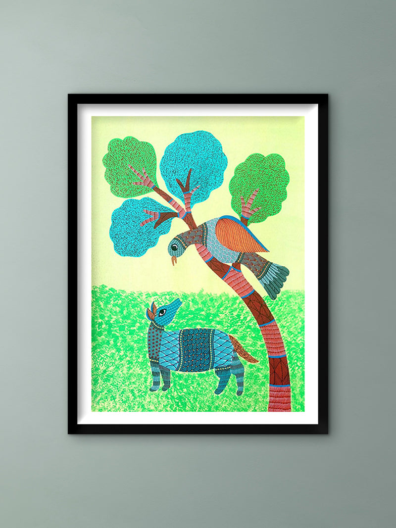 Buy A Tête-à-tête in Nature in Gond by Kailash Pradhan