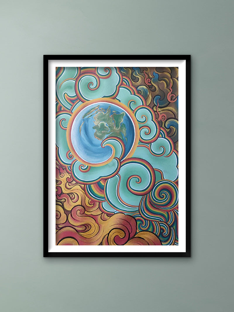 Buy A World in Nest: Thangka Painting by Krishna Tashi Palmo