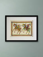 Buy Baba Pithora and Pithora Rani Riding Horses in Pithora Art by Chanchal Soni