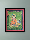 Buy Bagalamukhi Pulling the tongue of an asura in Kalighat by Manoranjan Chitrakar