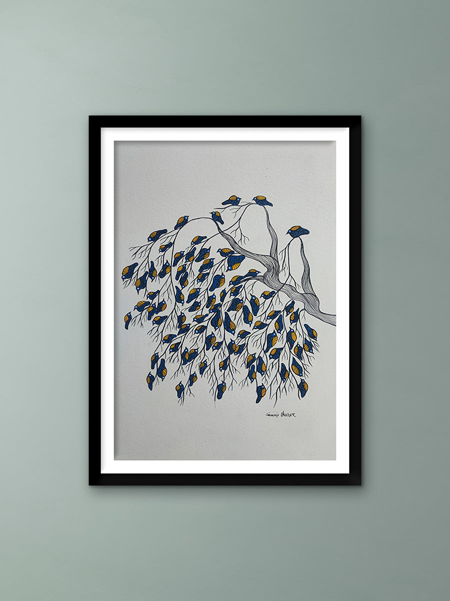 Buy Birds Clustered On Tree In Gond by Sandeep dhurve