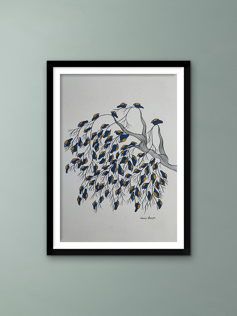 Buy Birds Clustered On Tree In Gond by Sandeep dhurve