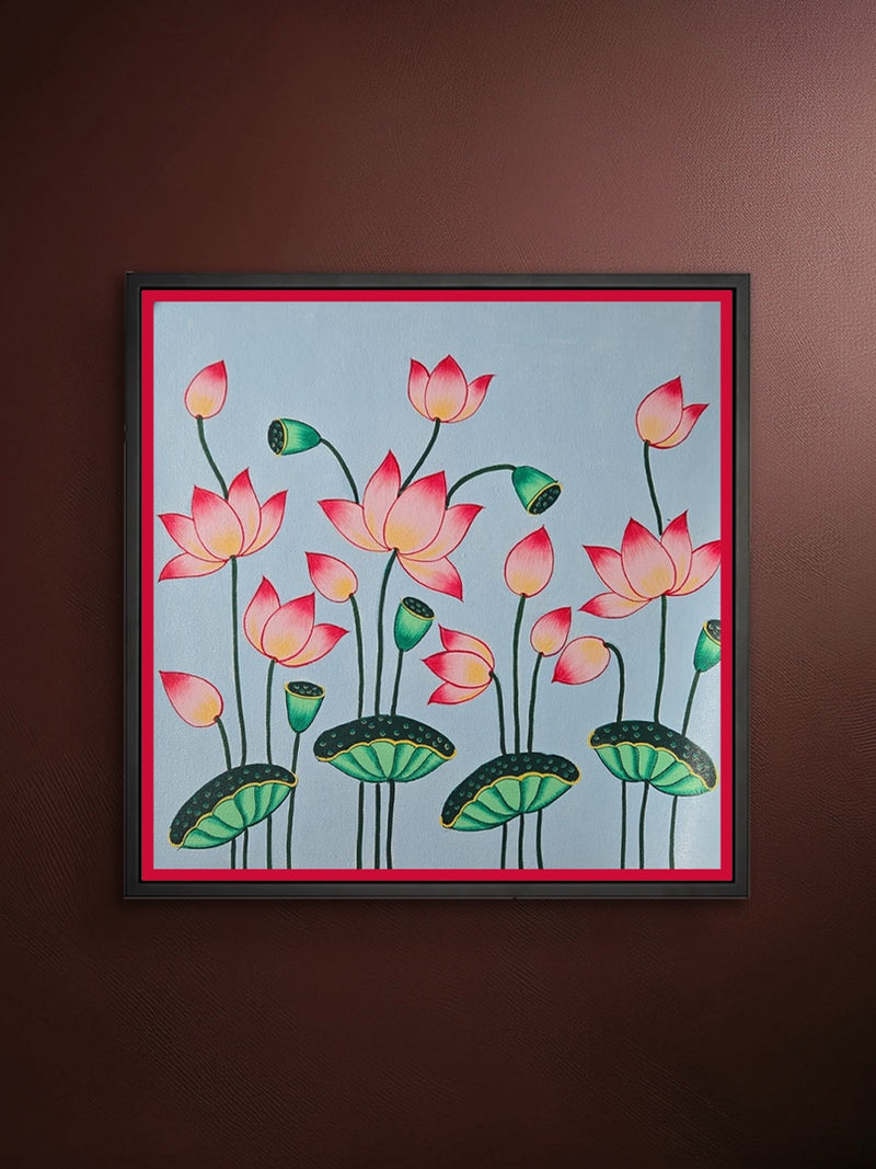 Buy Bloomed Lotuses Painting in Pichwai by Shehzaad Ali Sherani