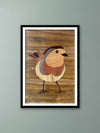 Buy Dark brown belly sparrow in Wood Inlay by Mohan Kumar