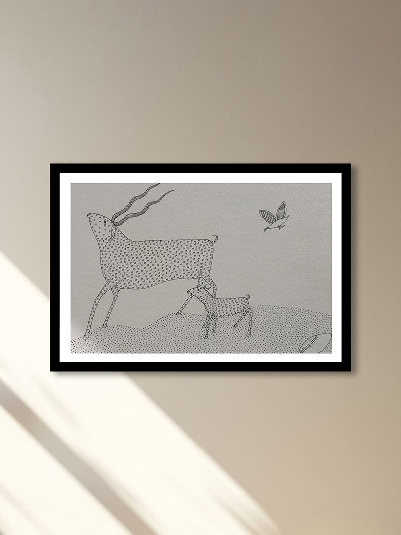 Shop Deer and fawn in Jogi Art by Govind Bhai Bharthri