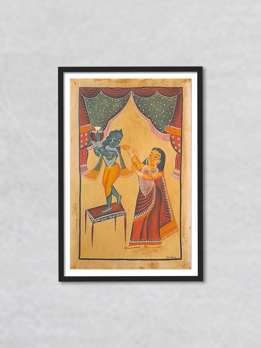 Buy Divine Mischief  Tales of Lord Krishna Khalighat Painting by Sonali Chitrakar