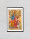 Buy Divine embrace Sacred love blossoms Khalighat Painting by Sonali Chitrakar