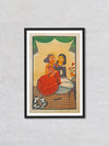 Buy Embrace of Love: A Kalighat Painting of Passion and Harmony 