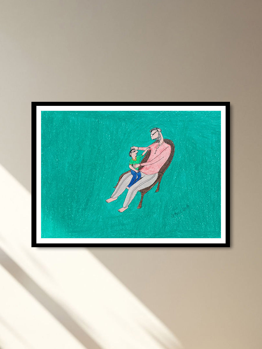 Shop Father and kid in Jogi Art by Govind Bhai Bharthri