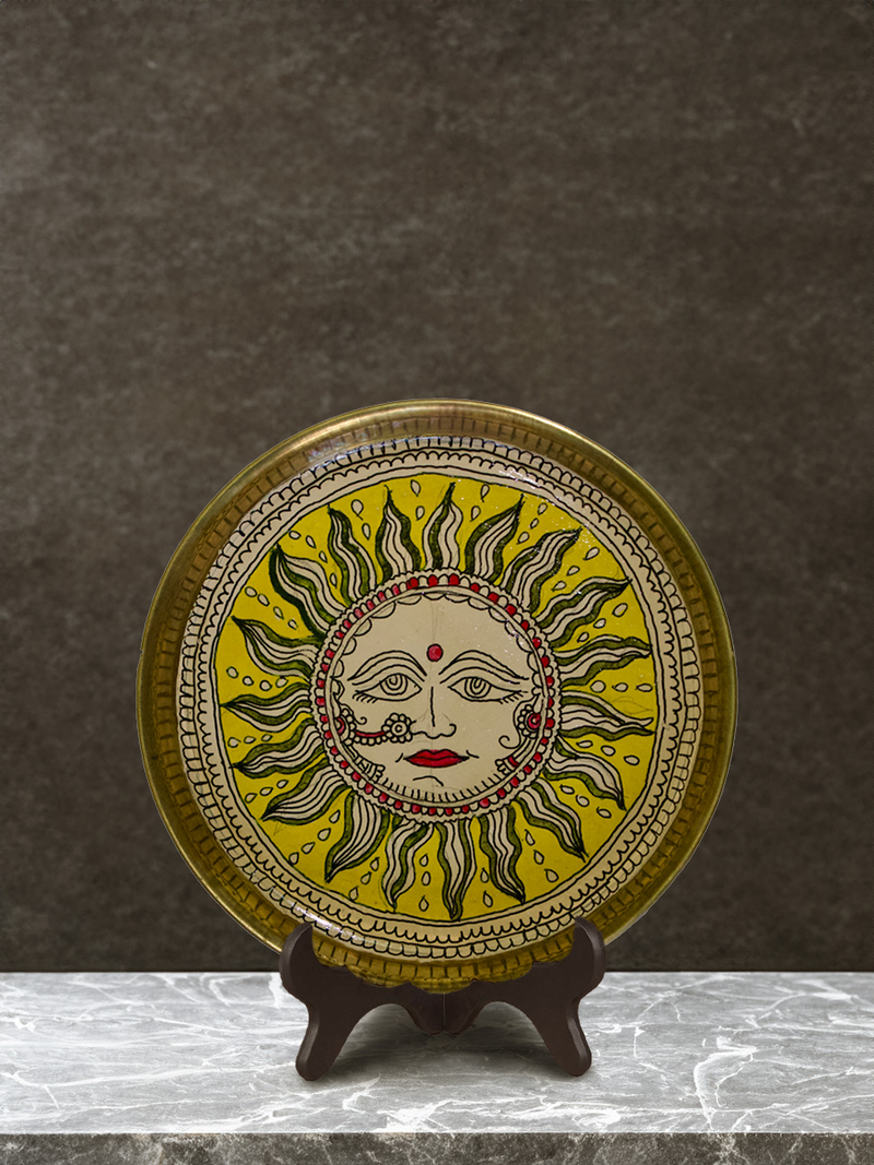 Buy Feminine Representation of Sun in Mata ni pachedi by Dilip Chitara