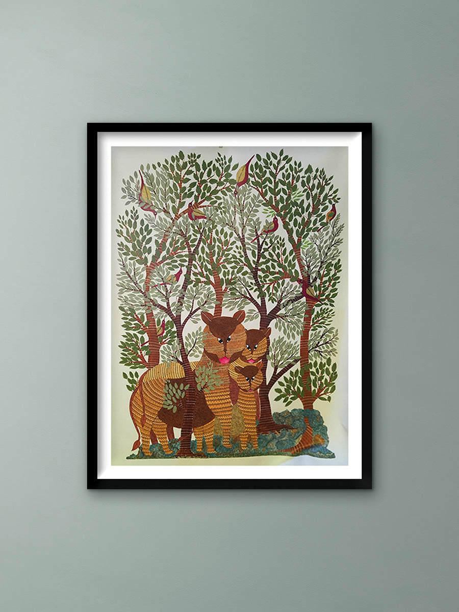 Buy Forest and the Tigers in Gond by Sukhiram Maravi