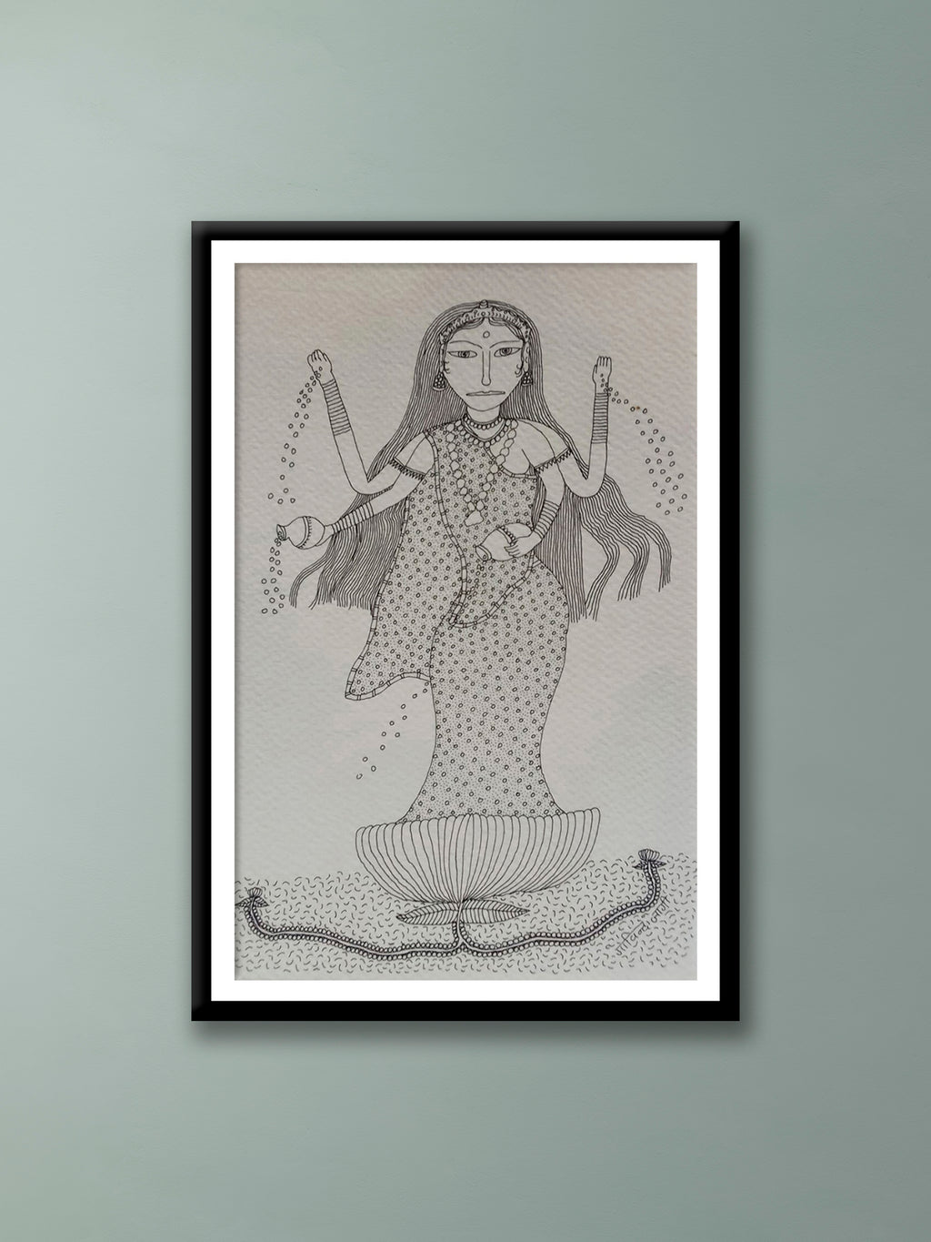 Shop Goddess Lakshmi in Jogi Art by Govind Bhai Bharthri