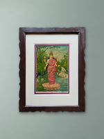 Buy Goddess Lakshmi in Nature's Abundance in Oleograph by Raja Ravi Varma