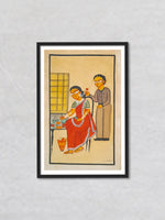 Buy Harmony of Creativity Intimacy and Artistry on a Khalighat Canvas by Sonali Chitrakar