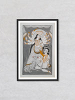 Buy Infinite Valour Goddess Kali's Triumph over Mahishasura Khalighat Painting by Sonali Chitrakar